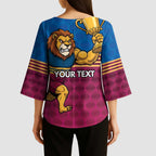 Custom Pride of Brisbane Champion Roar Kimono Sleeve Blouse - Aussie Hoodie