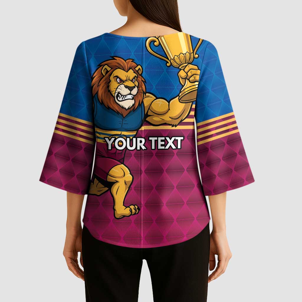 Custom Pride of Brisbane Champion Roar Kimono Sleeve Blouse - Aussie Hoodie