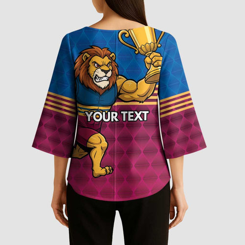 Custom Pride of Brisbane Champion Roar Kimono Sleeve Blouse - Aussie Hoodie