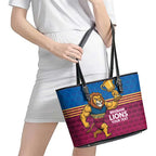 Custom Pride of Brisbane Champion Roar Leather Tote Bag - Aussie Hoodie