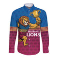 Custom Pride of Brisbane Champion Roar Long Sleeve Button Shirt - Aussie Hoodie