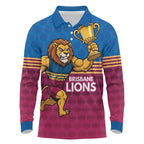 Custom Pride of Brisbane Champion Roar Long Sleeve Polo Shirt - Aussie Hoodie