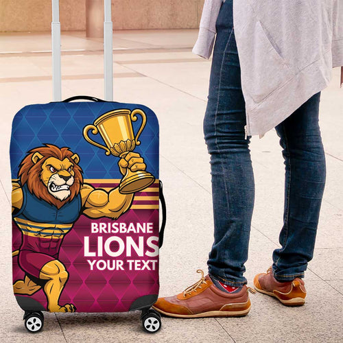 Custom Pride of Brisbane Champion Roar Luggage Cover - Aussie Hoodie