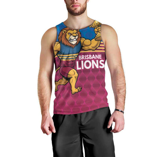 Custom Pride of Brisbane Champion Roar Men Tank Top - Aussie Hoodie