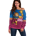Custom Pride of Brisbane Champion Roar Off Shoulder Sweater - Aussie Hoodie