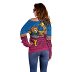 Custom Pride of Brisbane Champion Roar Off Shoulder Sweater - Aussie Hoodie