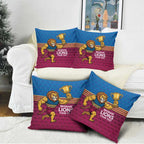 Custom Pride of Brisbane Champion Roar Pillow Cover - Aussie Hoodie