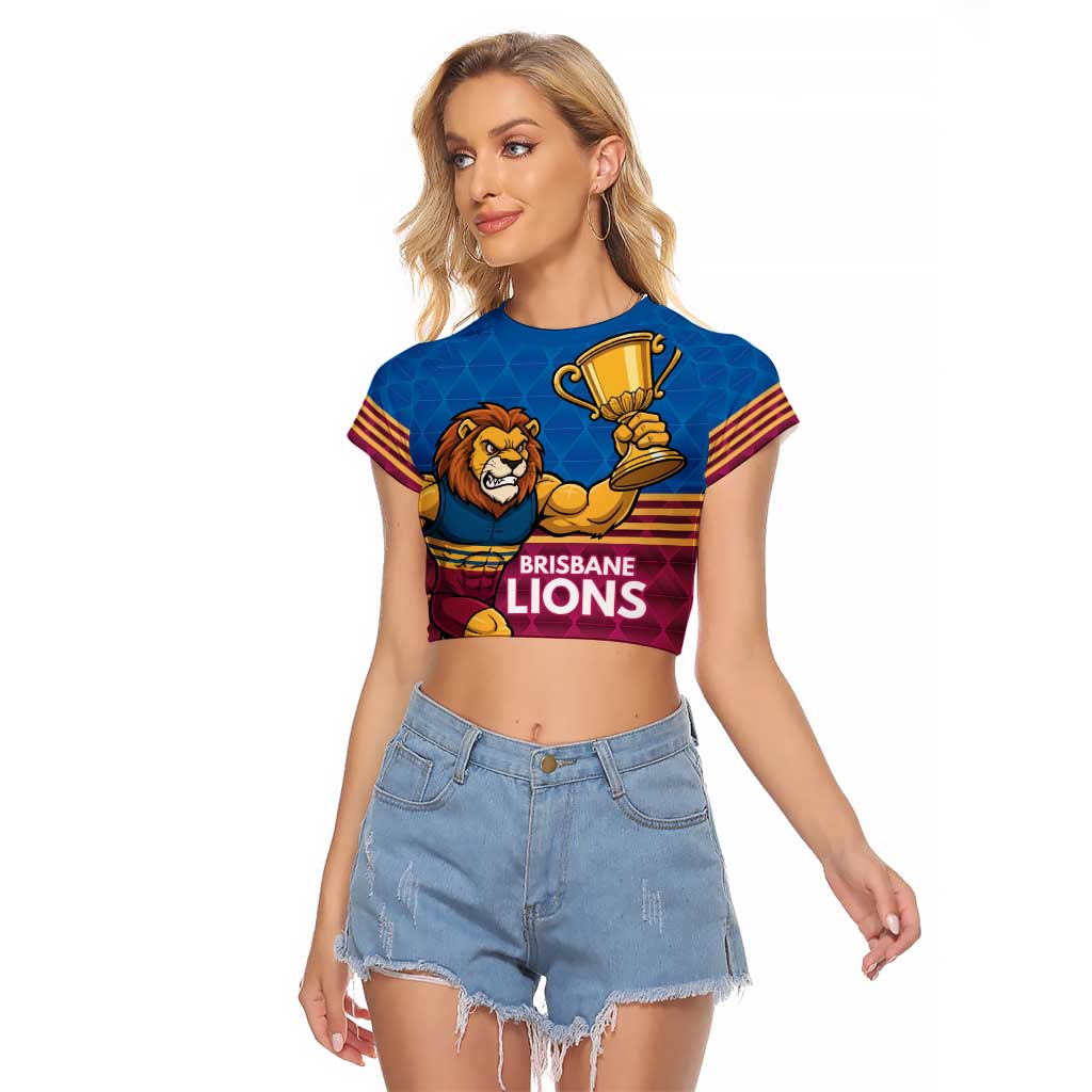 Custom Pride of Brisbane Champion Roar Raglan Cropped T Shirt - Aussie Hoodie