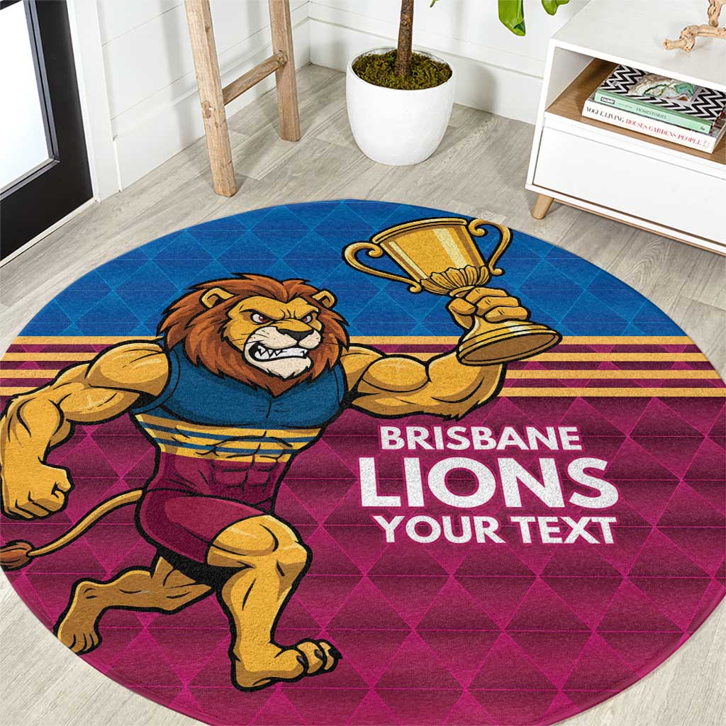 Custom Pride of Brisbane Champion Roar Round Carpet - Aussie Hoodie