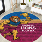 Custom Pride of Brisbane Champion Roar Round Carpet - Aussie Hoodie