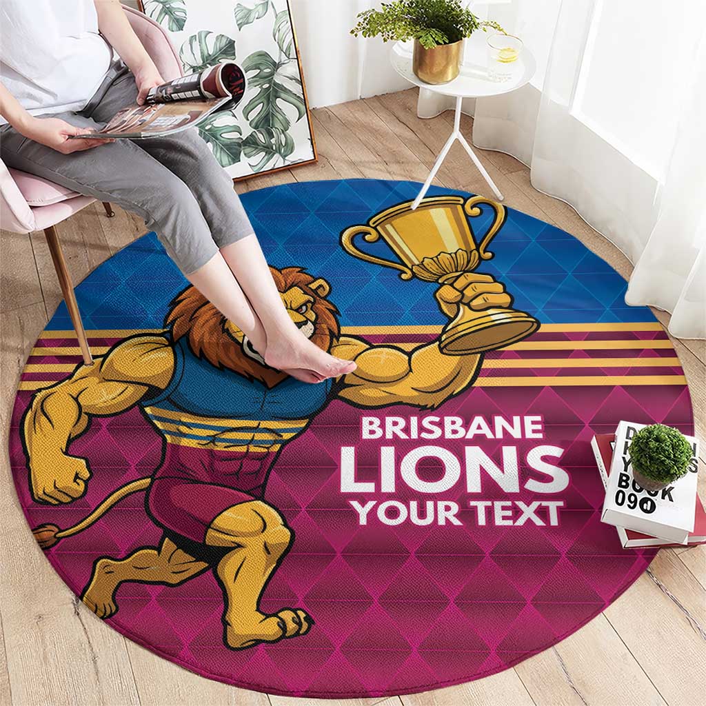 Custom Pride of Brisbane Champion Roar Round Carpet - Aussie Hoodie