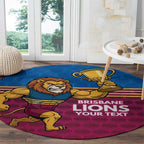 Custom Pride of Brisbane Champion Roar Round Carpet - Aussie Hoodie
