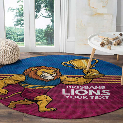 Custom Pride of Brisbane Champion Roar Round Carpet - Aussie Hoodie