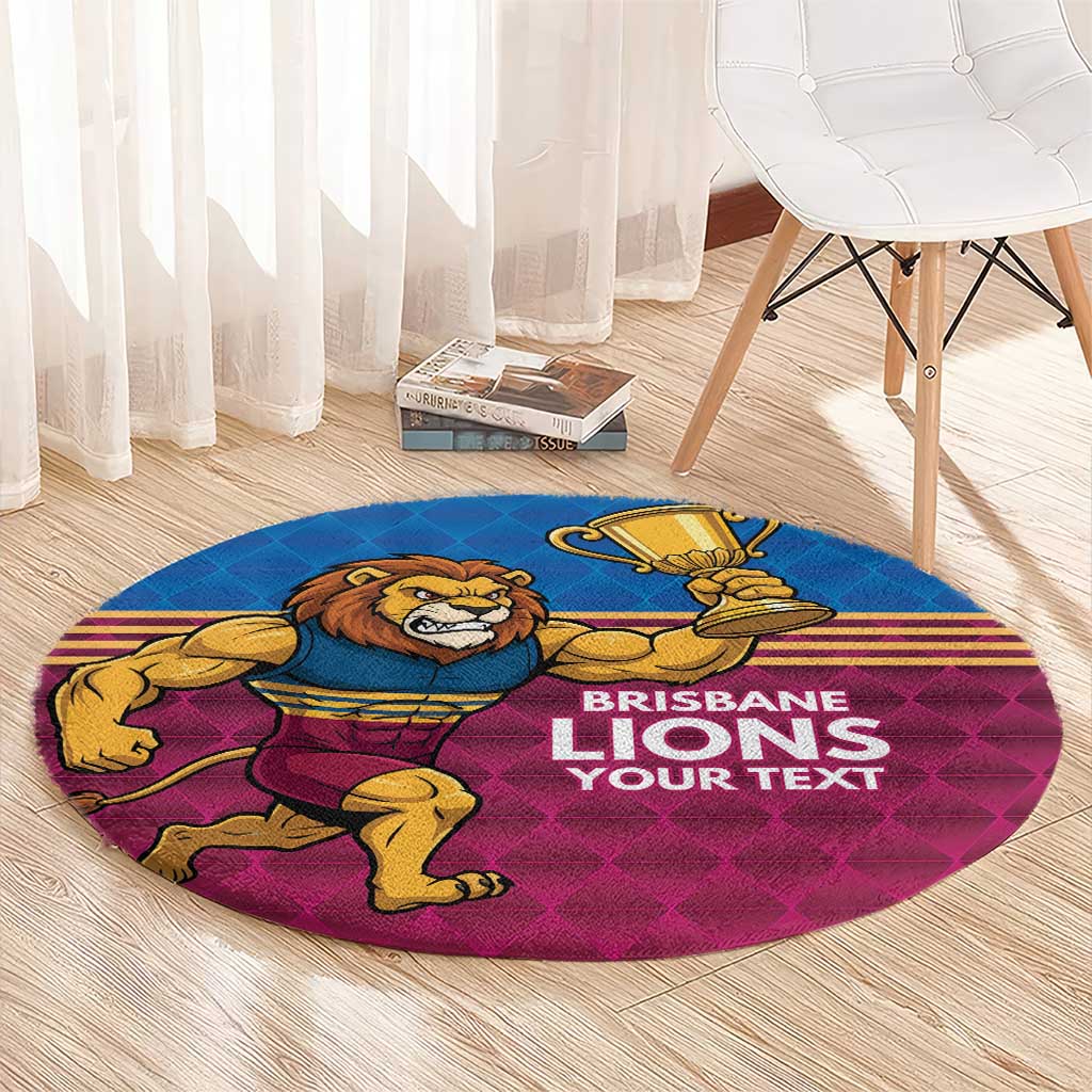 Custom Pride of Brisbane Champion Roar Round Carpet - Aussie Hoodie