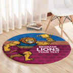 Custom Pride of Brisbane Champion Roar Round Carpet - Aussie Hoodie
