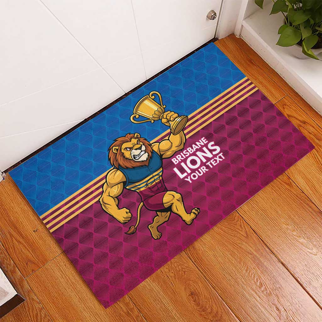 Custom Pride of Brisbane Champion Roar Rubber Doormat - Aussie Hoodie