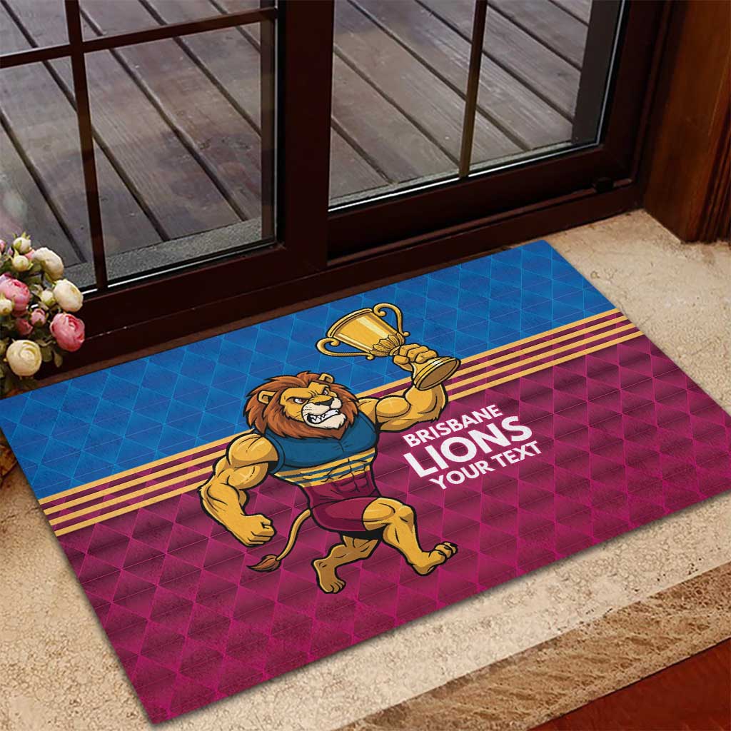 Custom Pride of Brisbane Champion Roar Rubber Doormat - Aussie Hoodie