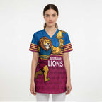 Custom Pride of Brisbane Champion Roar Scrub Top - Aussie Hoodie