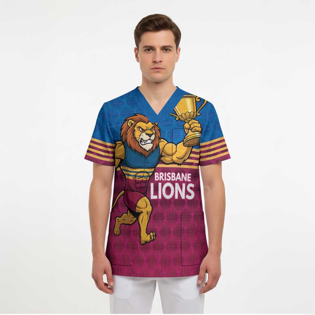 Custom Pride of Brisbane Champion Roar Scrub Top - Aussie Hoodie