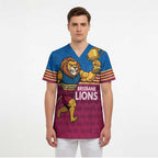 Custom Pride of Brisbane Champion Roar Scrub Top - Aussie Hoodie