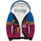 Custom Pride of Brisbane Champion Roar Sherpa Hoodie - Aussie Hoodie
