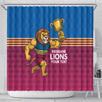 Custom Pride of Brisbane Champion Roar Shower Curtain - Aussie Hoodie