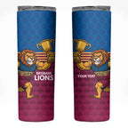 Custom Pride of Brisbane Champion Roar Skinny Tumbler - Aussie Hoodie