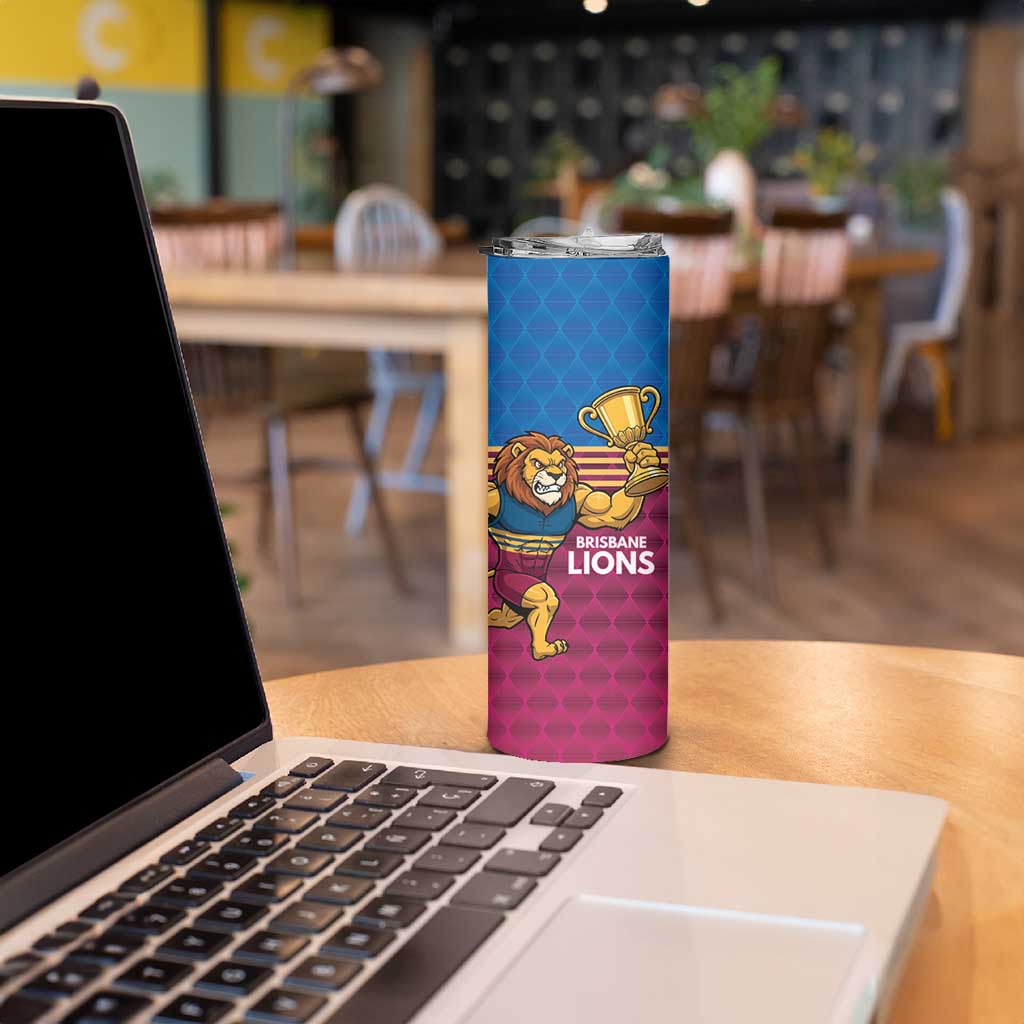 Custom Pride of Brisbane Champion Roar Skinny Tumbler - Aussie Hoodie