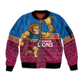 Custom Pride of Brisbane Champion Roar Sleeve Zip Bomber Jacket - Aussie Hoodie