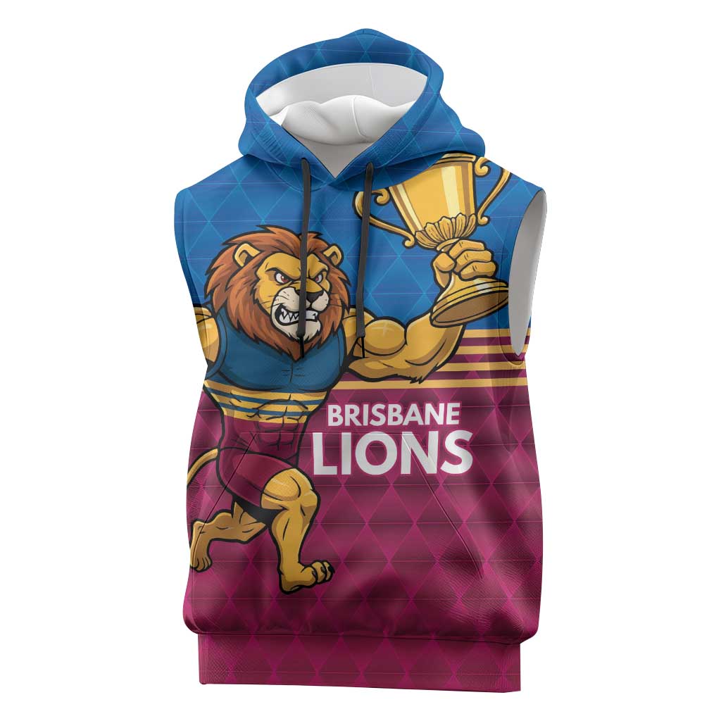 Custom Pride of Brisbane Champion Roar Sleeveless Hoodie - Aussie Hoodie