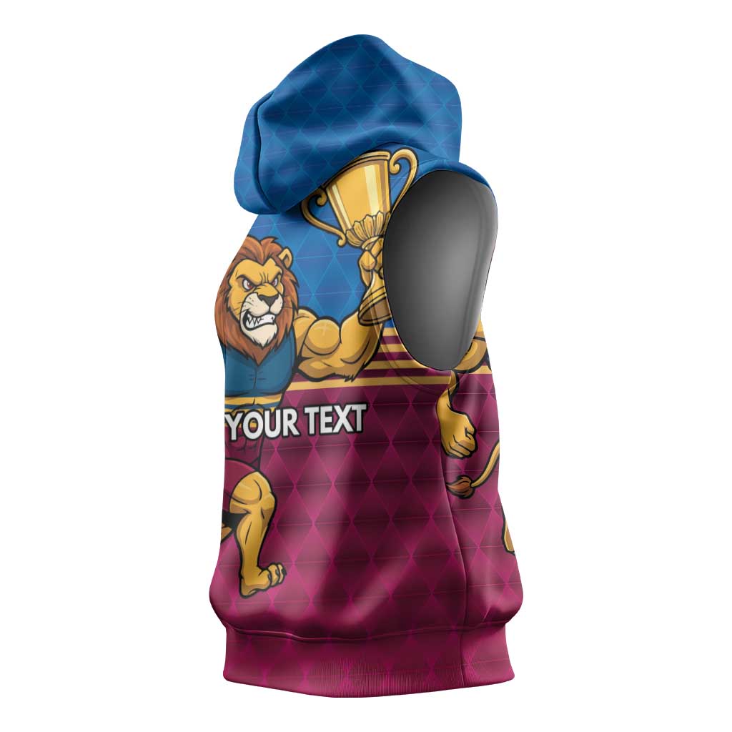 Custom Pride of Brisbane Champion Roar Sleeveless Hoodie - Aussie Hoodie