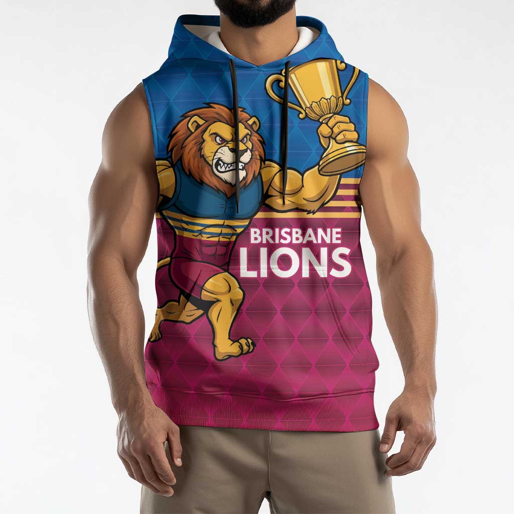 Custom Pride of Brisbane Champion Roar Sleeveless Hoodie - Aussie Hoodie