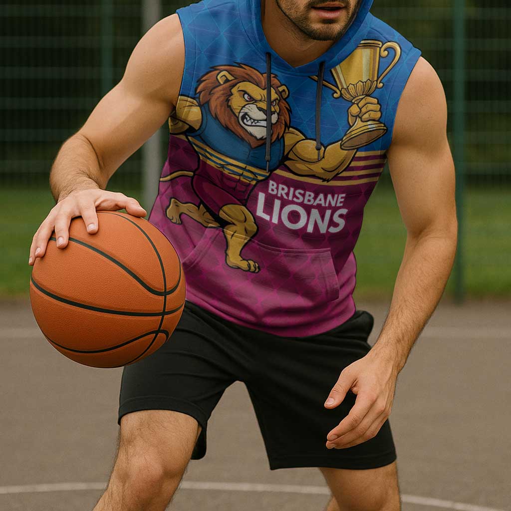 Custom Pride of Brisbane Champion Roar Sleeveless Hoodie - Aussie Hoodie