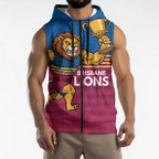 Custom Pride of Brisbane Champion Roar Sleeveless Zip Hoodie LT9
