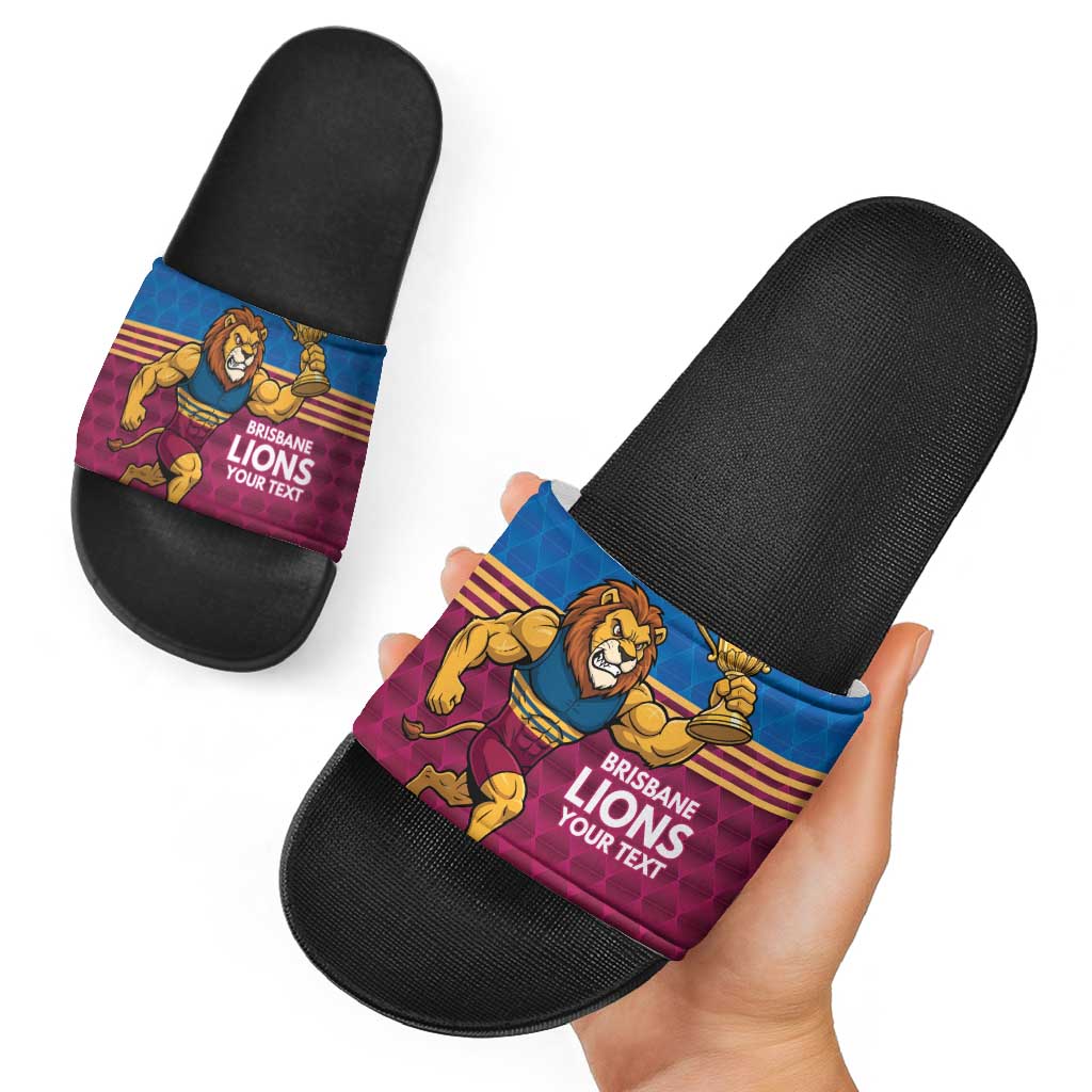 Custom Pride of Brisbane Champion Roar Slide Sandals - Aussie Hoodie