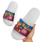 Custom Pride of Brisbane Champion Roar Slide Sandals - Aussie Hoodie