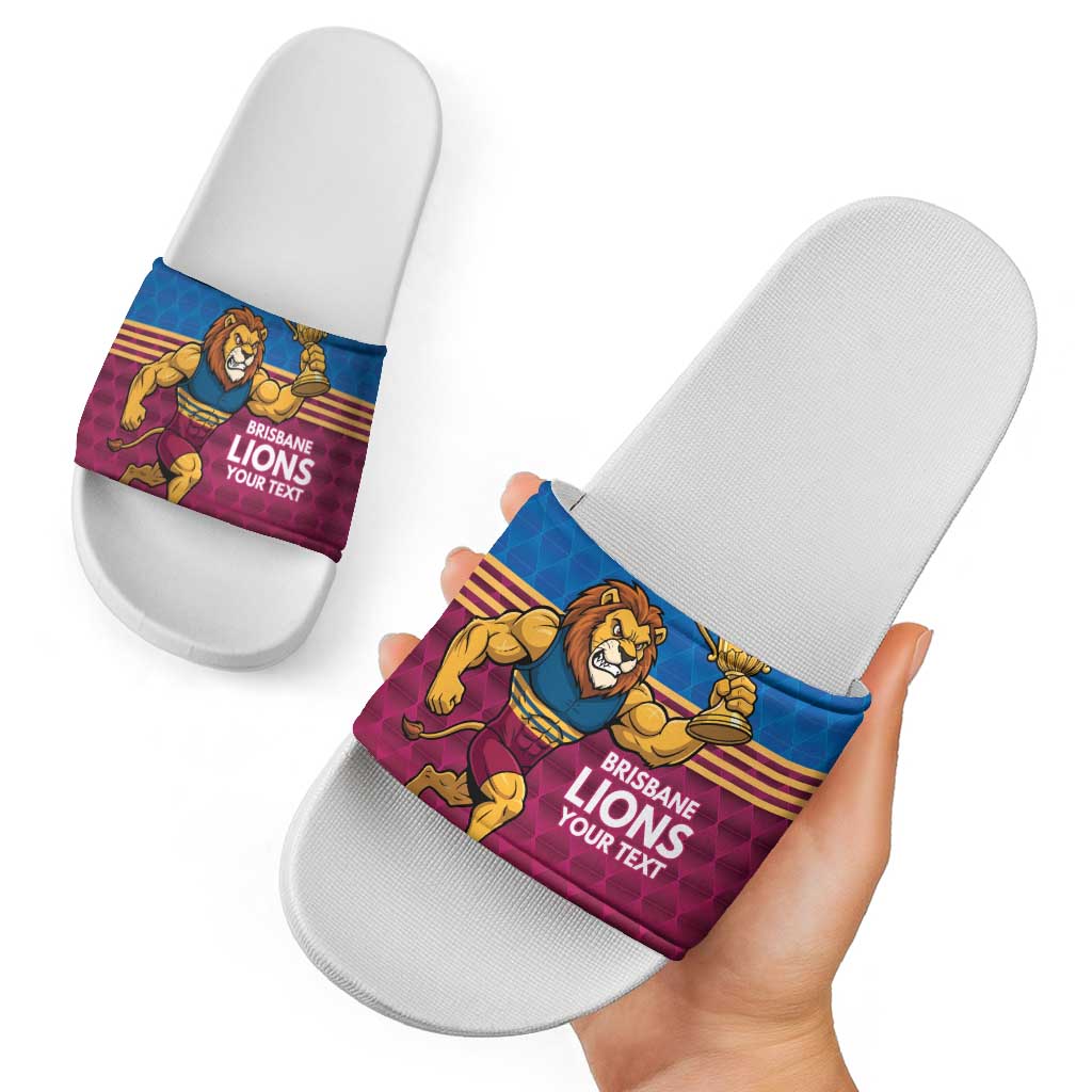 Custom Pride of Brisbane Champion Roar Slide Sandals - Aussie Hoodie
