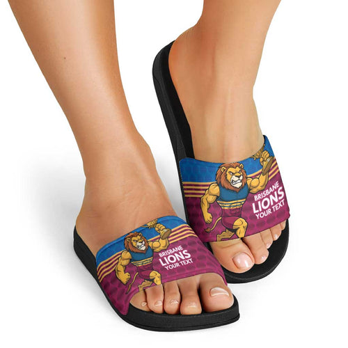 Custom Pride of Brisbane Champion Roar Slide Sandals - Aussie Hoodie
