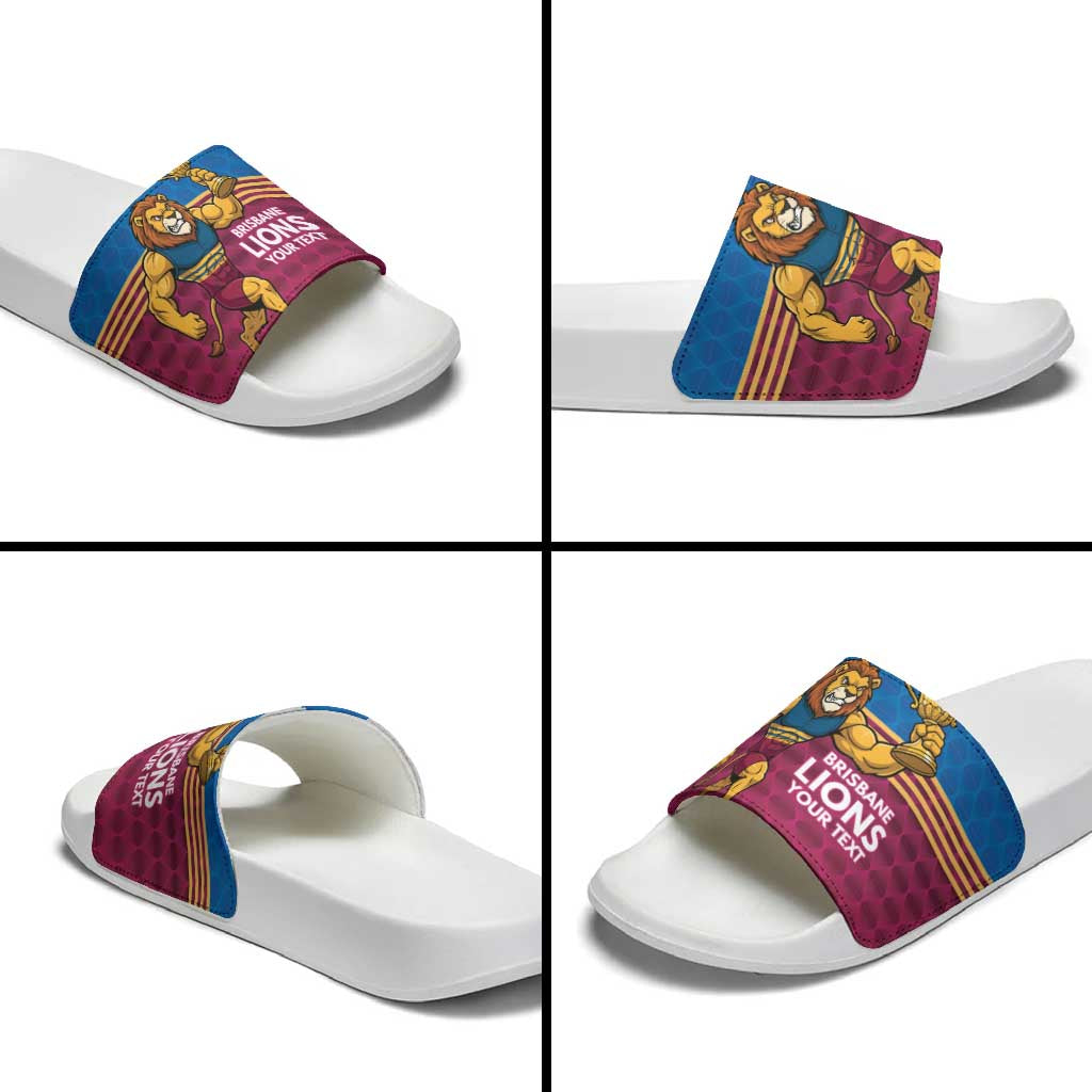 Custom Pride of Brisbane Champion Roar Slide Sandals - Aussie Hoodie