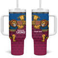 Custom Pride of Brisbane Champion Roar Tumbler With Handle - Aussie Hoodie