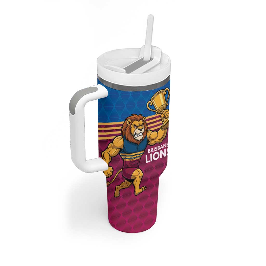 Custom Pride of Brisbane Champion Roar Tumbler With Handle - Aussie Hoodie