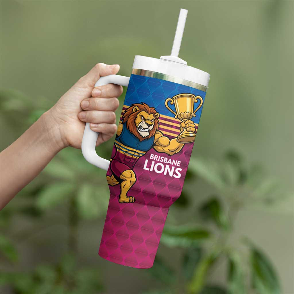 Custom Pride of Brisbane Champion Roar Tumbler With Handle - Aussie Hoodie