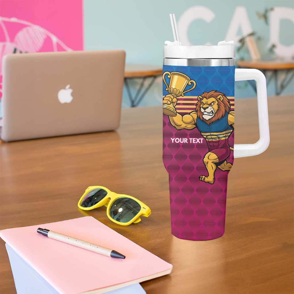 Custom Pride of Brisbane Champion Roar Tumbler With Handle - Aussie Hoodie