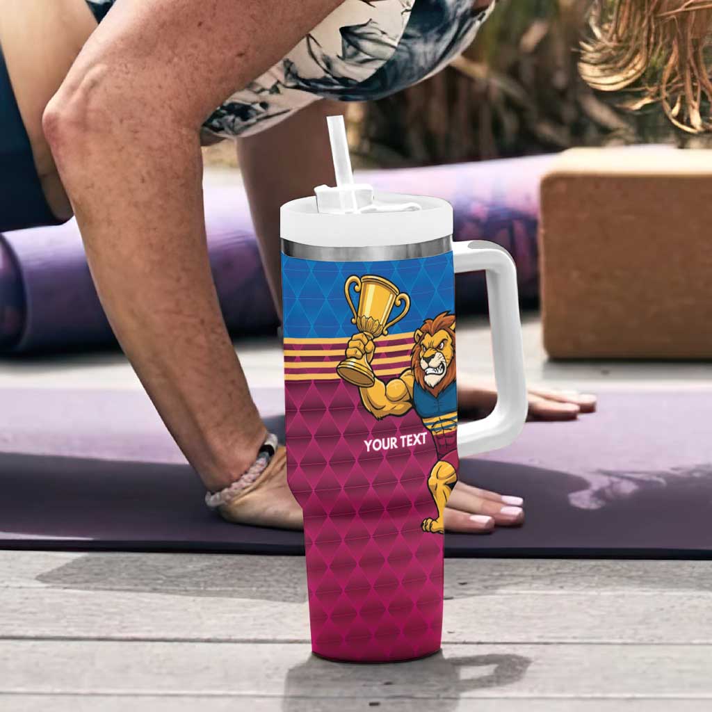 Custom Pride of Brisbane Champion Roar Tumbler With Handle - Aussie Hoodie