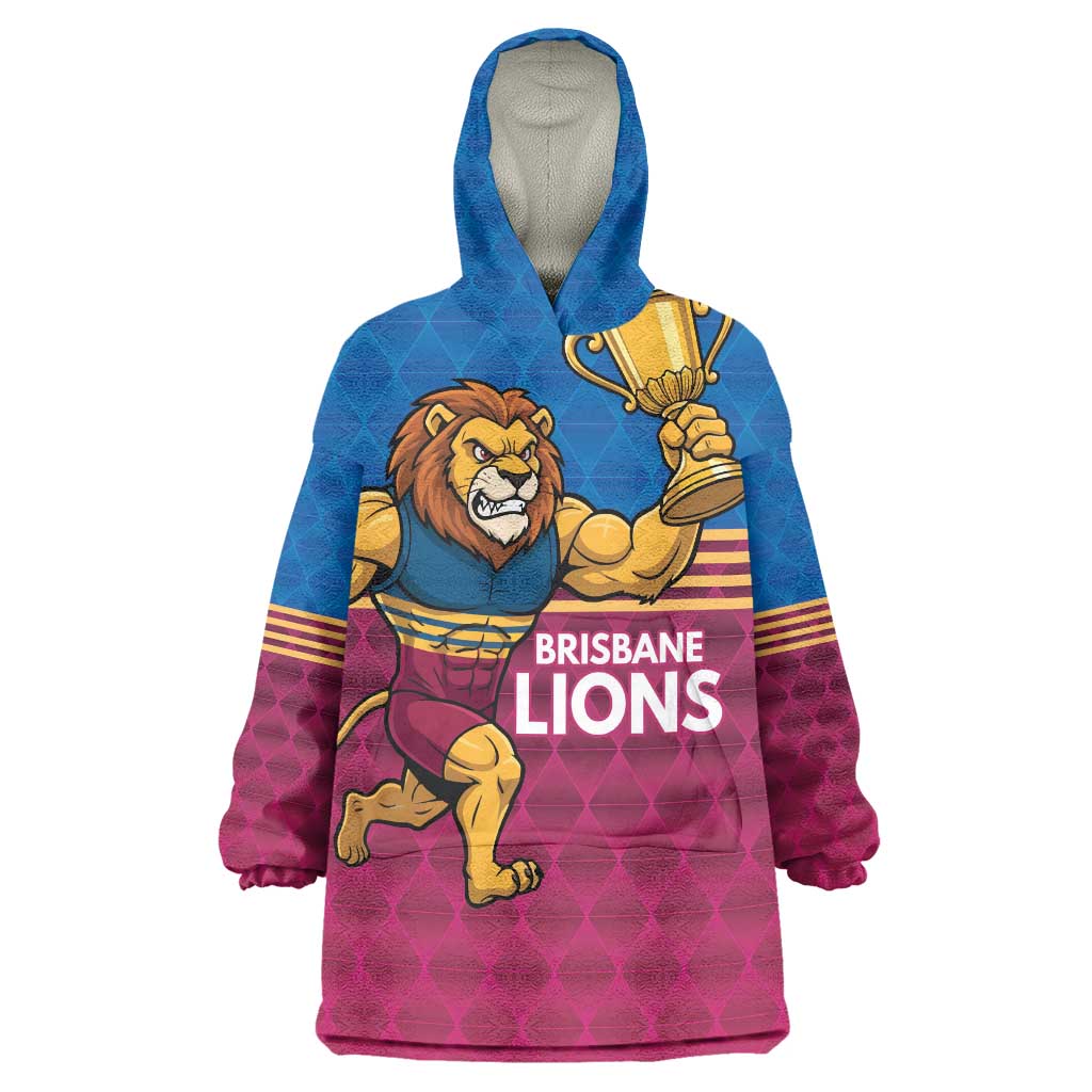 Custom Pride of Brisbane Champion Roar Wearable Blanket Hoodie - Aussie Hoodie