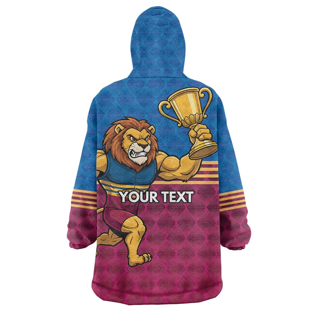 Custom Pride of Brisbane Champion Roar Wearable Blanket Hoodie - Aussie Hoodie