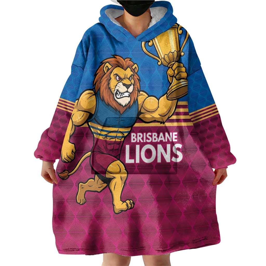 Custom Pride of Brisbane Champion Roar Wearable Blanket Hoodie - Aussie Hoodie