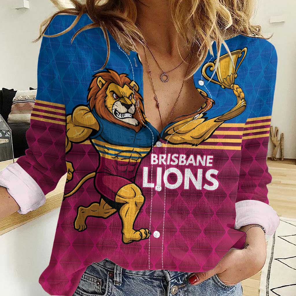 Custom Pride of Brisbane Champion Roar Women Casual Shirt - Aussie Hoodie