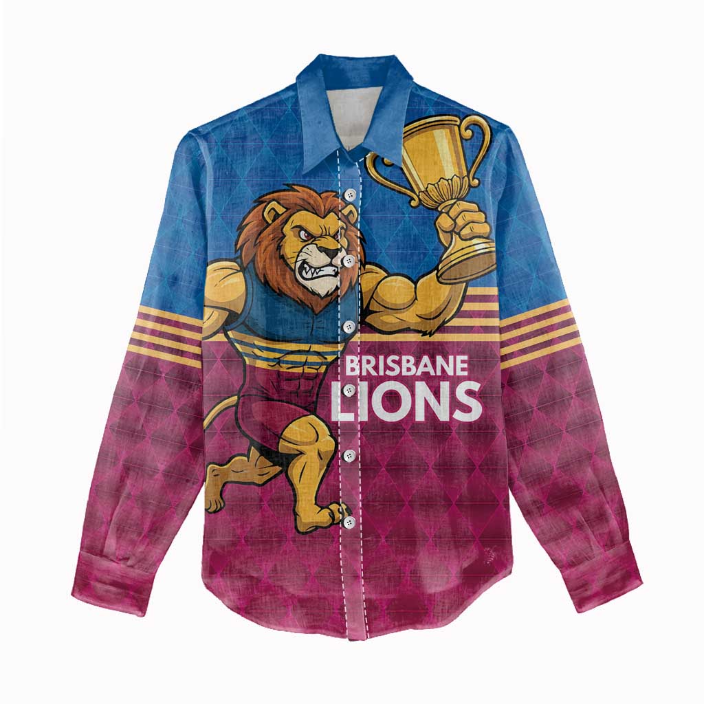 Custom Pride of Brisbane Champion Roar Women Casual Shirt - Aussie Hoodie
