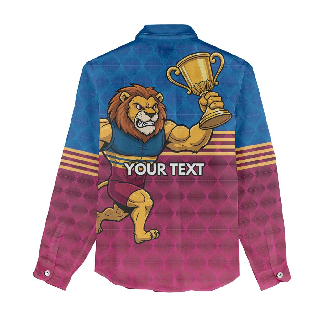 Custom Pride of Brisbane Champion Roar Women Casual Shirt - Aussie Hoodie